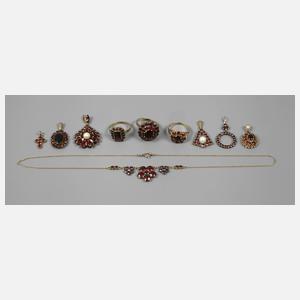 Konvolut Granatschmuck