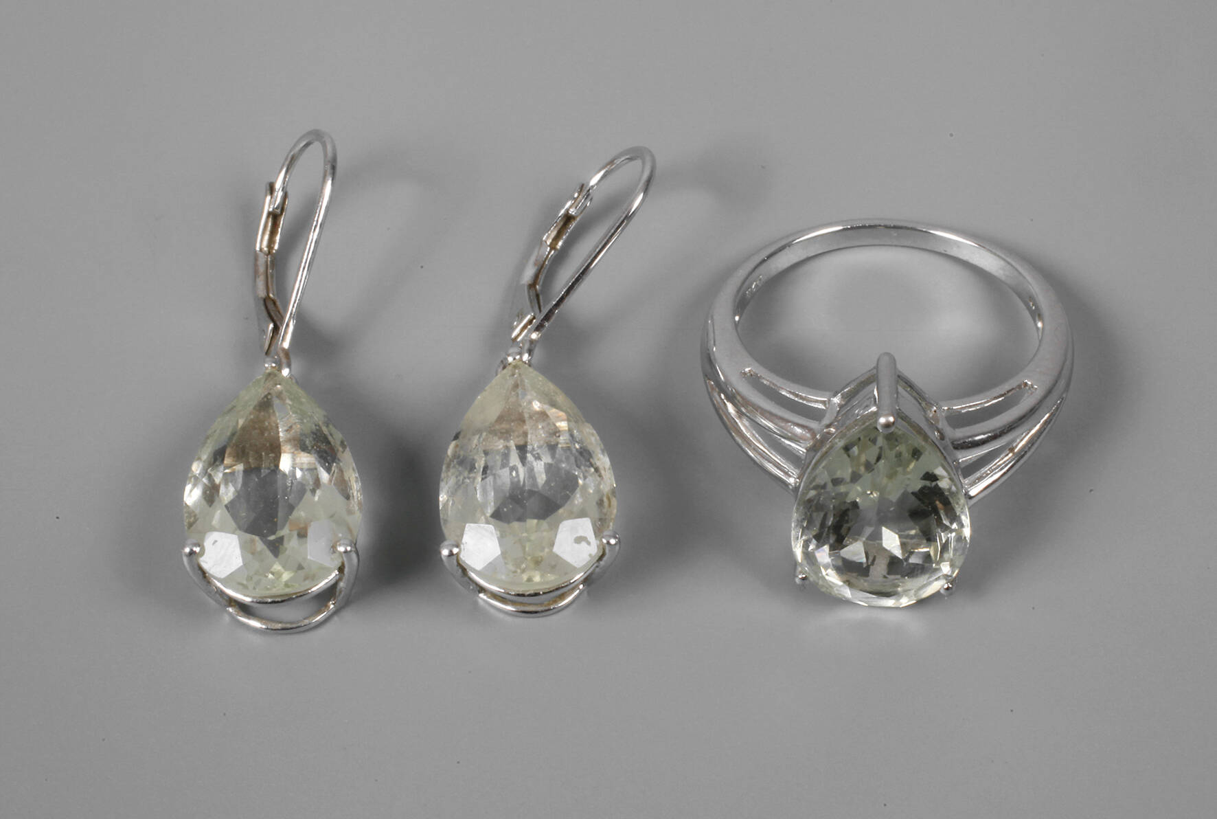 Schmuckset mit Prasiolith