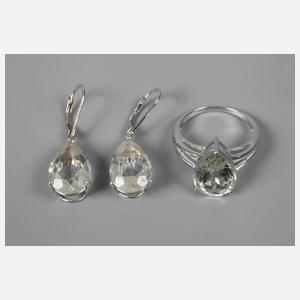 Schmuckset mit Prasiolith