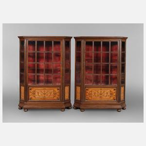 Paar Vitrinenschränke Historismus