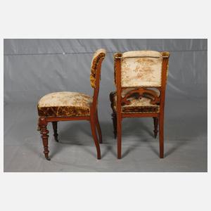 Sessel und zwei Stühle Gründerzeit