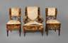 Sessel und zwei Stühle Gründerzeit