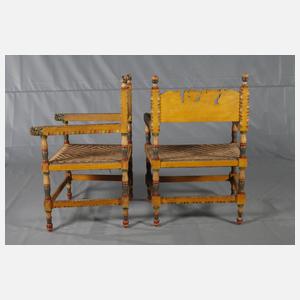 Zwei seltene Armlehnstühle