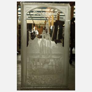 Große Ätzglasscheibe