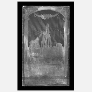 Große Ätzglasscheibe