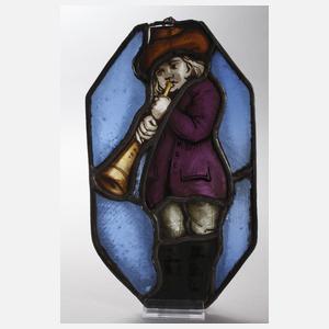 Paar kleine Bleiglasfenster