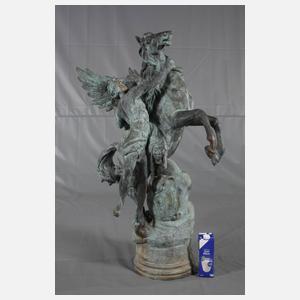 Gartenbronze Perseus und Pegasus