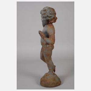 Gartenfigur Putto Eisenguss