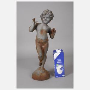 Gartenfigur Putto Eisenguss
