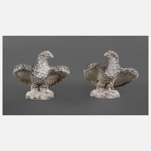 Paar Gartenplastiken Adler