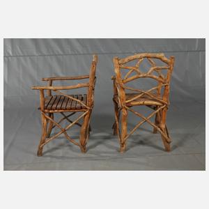 Gartensitzgruppe aus Astwerk