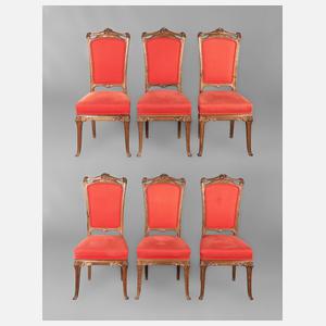 Sechs Jugendstilstühle Nancy