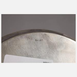 Silberschale mit Glaseinsatz