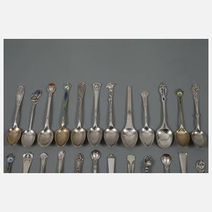 Sammlung Mokkalöffel Jugendstil