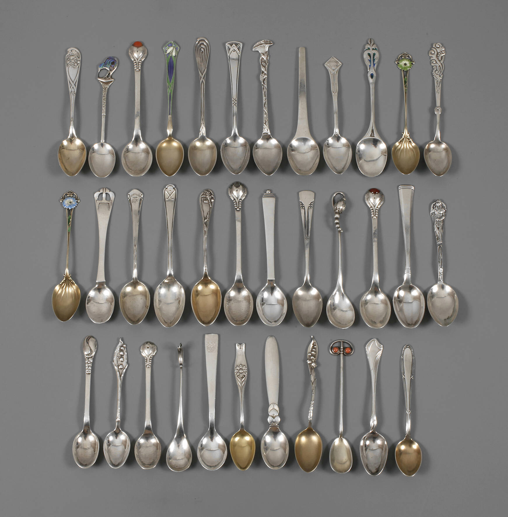 Sammlung Mokkalöffel Jugendstil