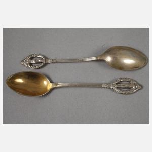 Sechs Mokkalöffel Jugendstil