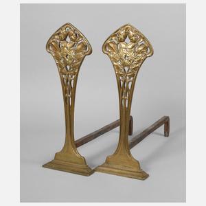 Paar Kaminböcke Jugendstil