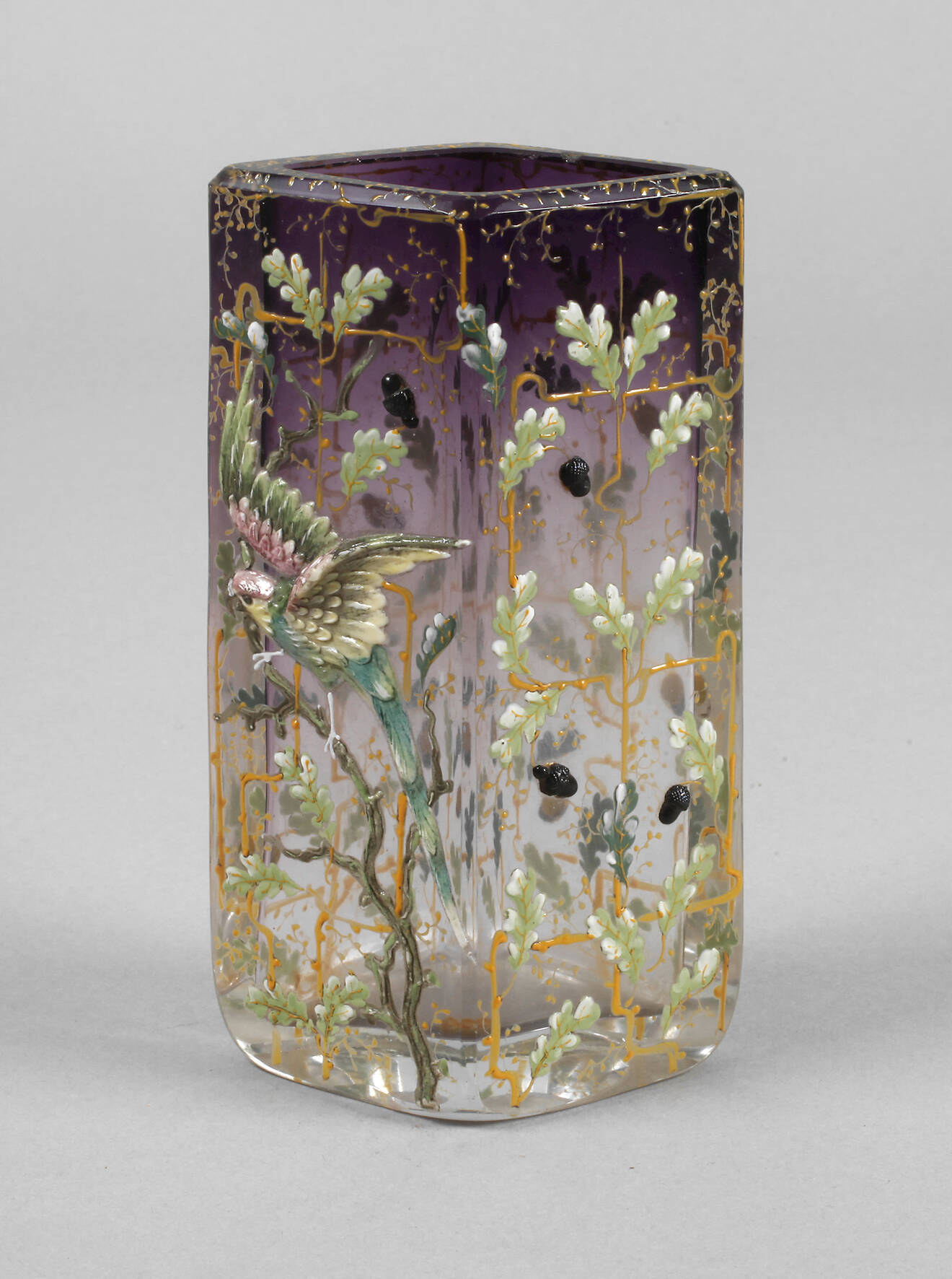 Moser Karlsbad Vase mit Ara