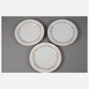 Meissen drei Speiseteller aus dem "Bügelservice"