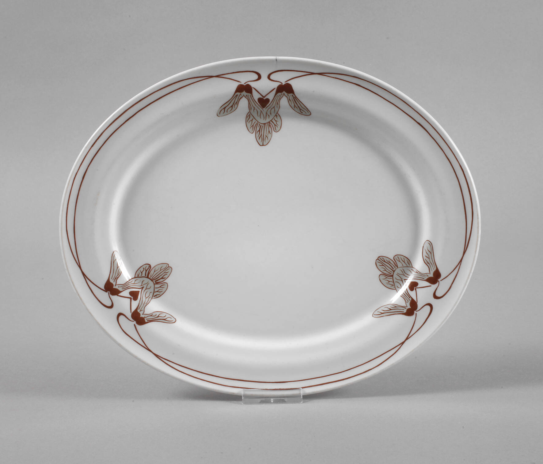 Meissen ovale Platte "Ahornmuster"