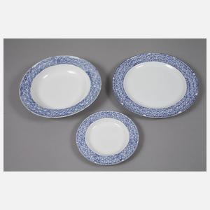 Meissen umfangreiches Speiseservice "Blaues Muster Riemerschmid"