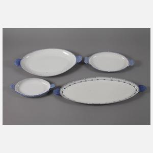 Meissen umfangreiches Speiseservice "Blaues Muster Riemerschmid"