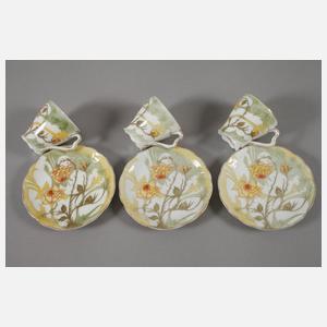Rosenthal drei Mokkatassen "Iris"