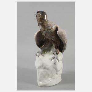 Volkstedt "Bussard auf Felsen"