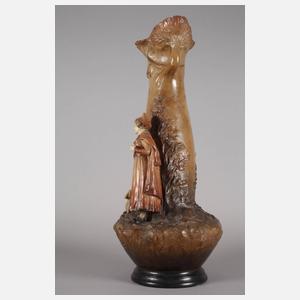 Johann Maresch übergroße Vase mit Schäferin