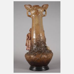 Johann Maresch übergroße Vase mit Schäferin