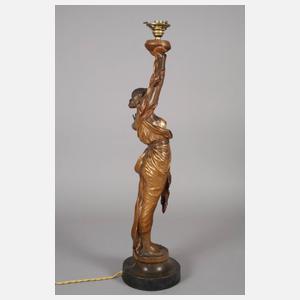 Goldscheider Wien figürliche Salonlampe