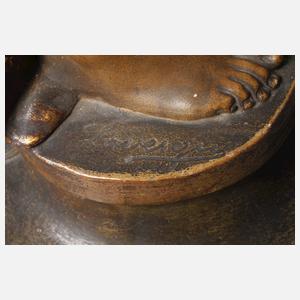 Goldscheider Wien figürliche Salonlampe