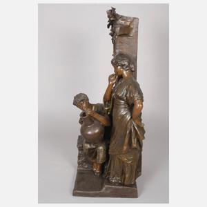 Große figürliche Salonuhr