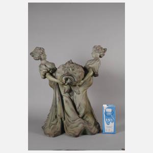 Frankreich übergroße figürliche Jardiniere