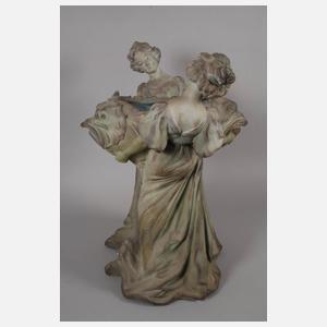 Frankreich übergroße figürliche Jardiniere