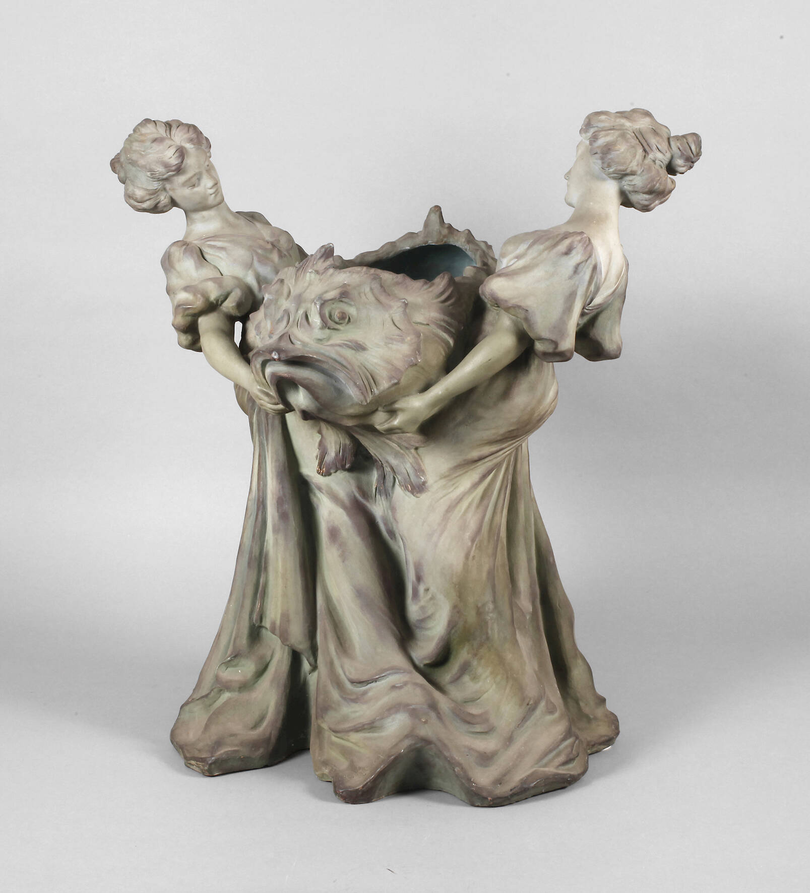 Frankreich übergroße figürliche Jardiniere