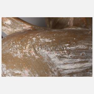 Frankreich figürliche Henkelvase