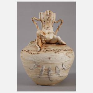 Böhmen Reliefvase mit Nixe