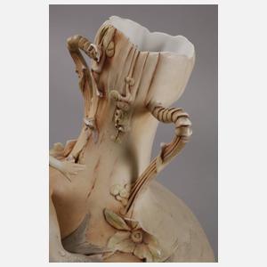 Böhmen Reliefvase mit Nixe