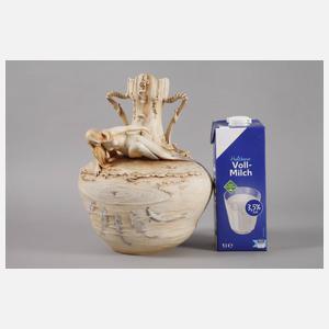 Böhmen Reliefvase mit Nixe