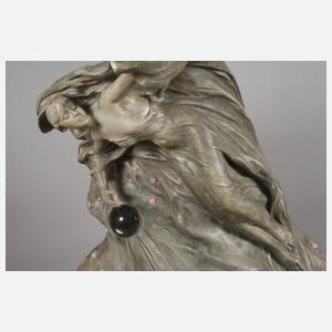 Goldscheider Wien, Monumentale Figurenuhr "Die Schöpfung"