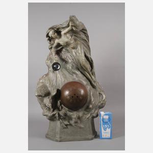 Goldscheider Wien, Monumentale Figurenuhr "Die Schöpfung"