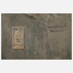 Goldscheider Wien, Monumentale Figurenuhr "Die Schöpfung"