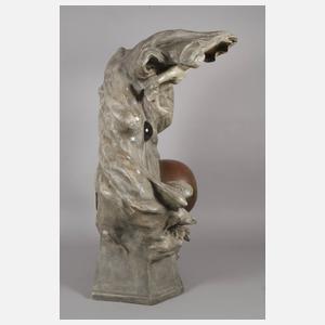 Goldscheider Wien, Monumentale Figurenuhr "Die Schöpfung"