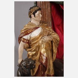 Goldscheider Wien, monumentale Figurenuhr