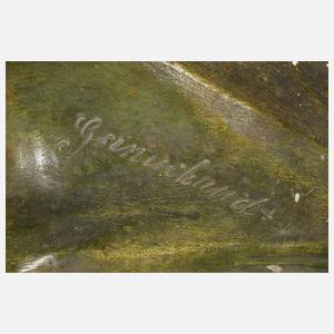 Goldscheider Wien, Monumentale Salonuhr mit Beleuchtung