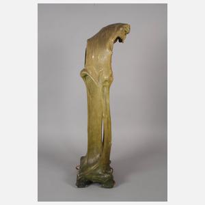 Goldscheider Wien, Monumentale Salonuhr mit Beleuchtung