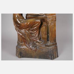 Goldscheider Wien, große Salonuhr