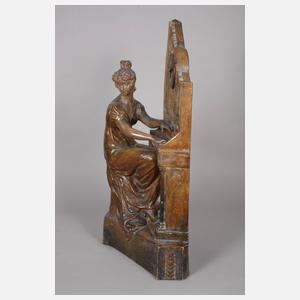 Goldscheider Wien, große Salonuhr