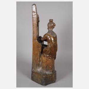 Goldscheider Wien, große Salonuhr